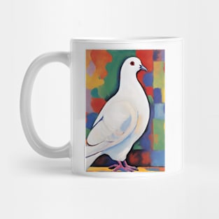 white dove true peace fauvism artsyle Mug